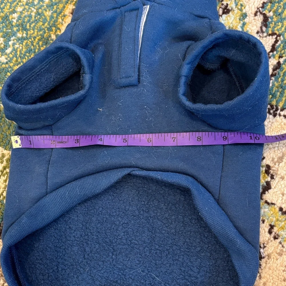 Blue & White Graphic Dog Hoodie
